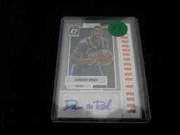 Davon Reed Signiture Card