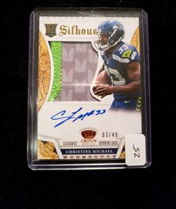 Rookie Patch Auto Panini Silhouette Football