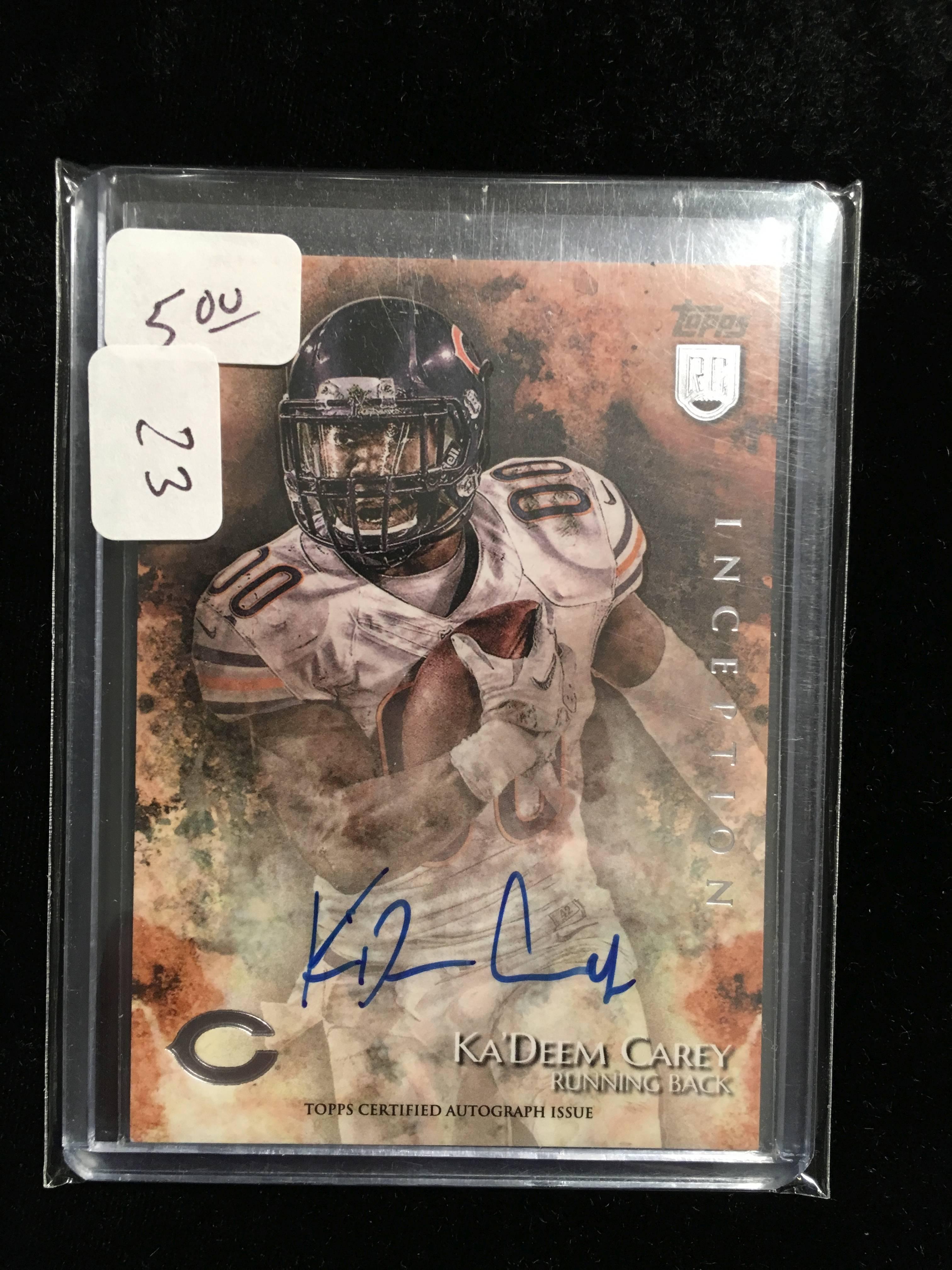 Topps Nfl Football Autographed Card