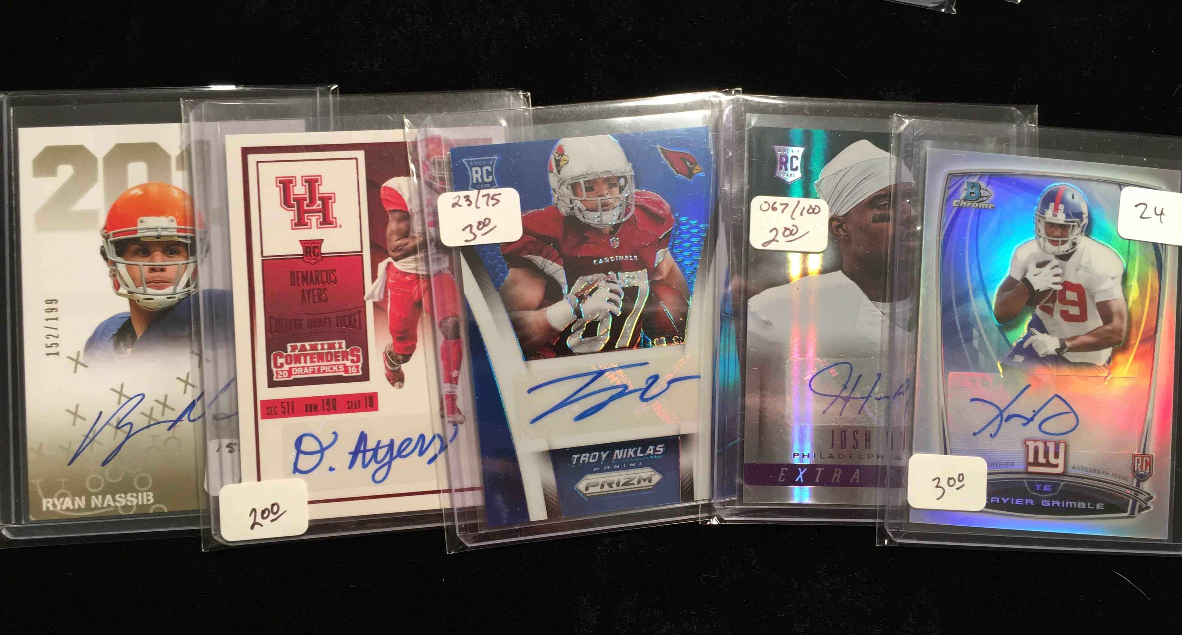 Nfl Autographed Football Cards