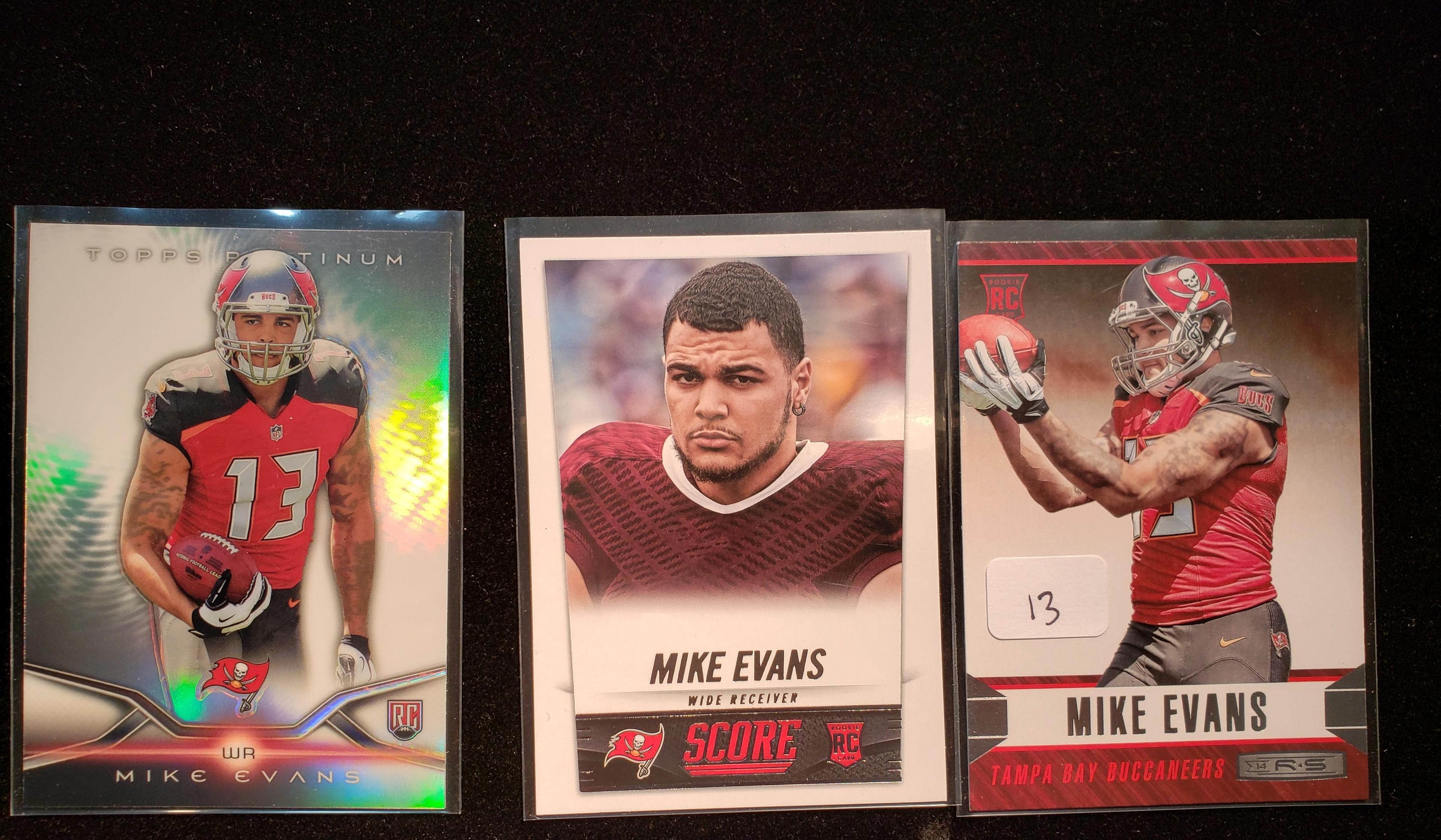 Mike Evans Texas A7m And Tampa Bay Buccaneeers Rookie Card Lot
