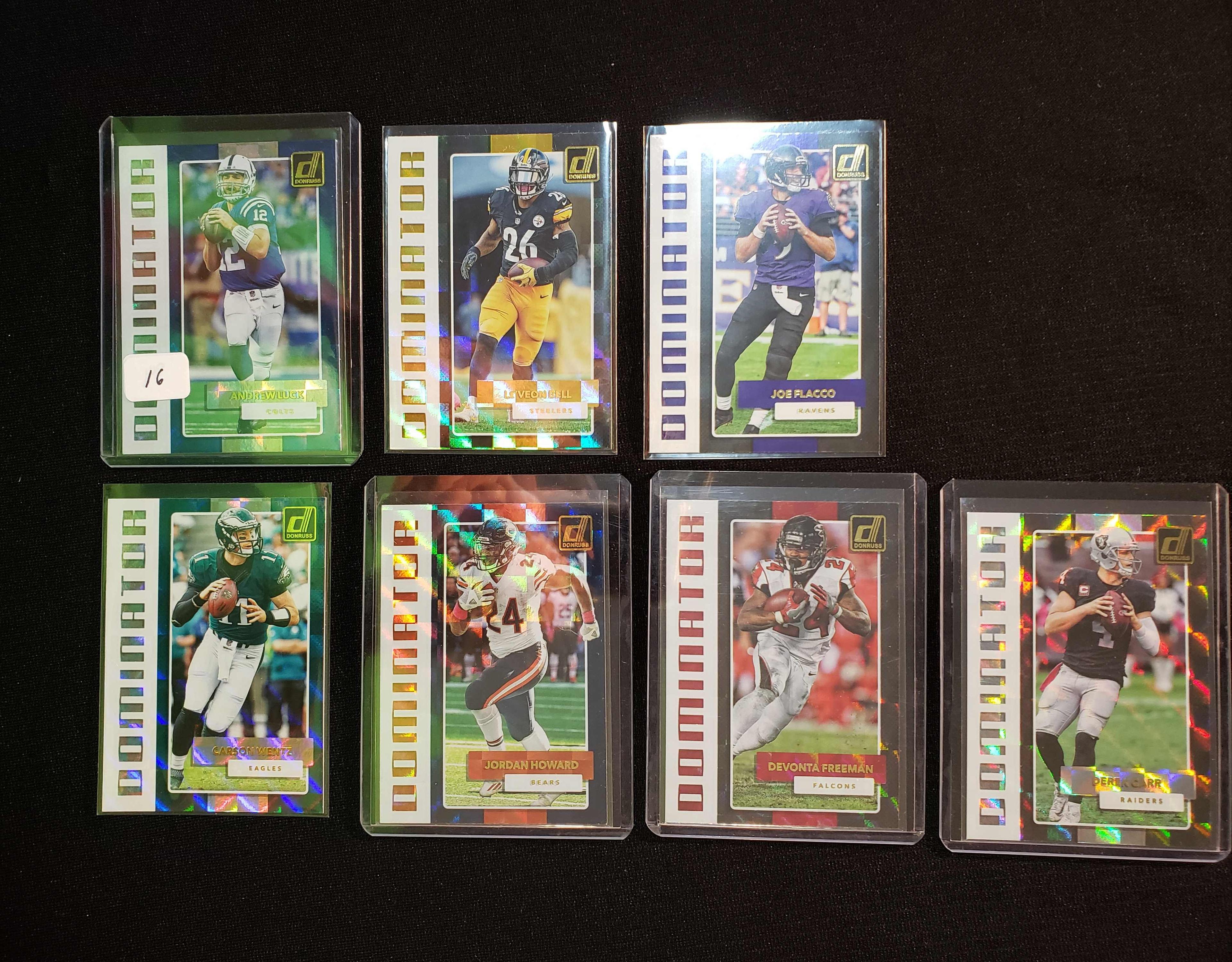 2017 Panini Donruss Football Card Lot Of 7 "dominator" Inserts