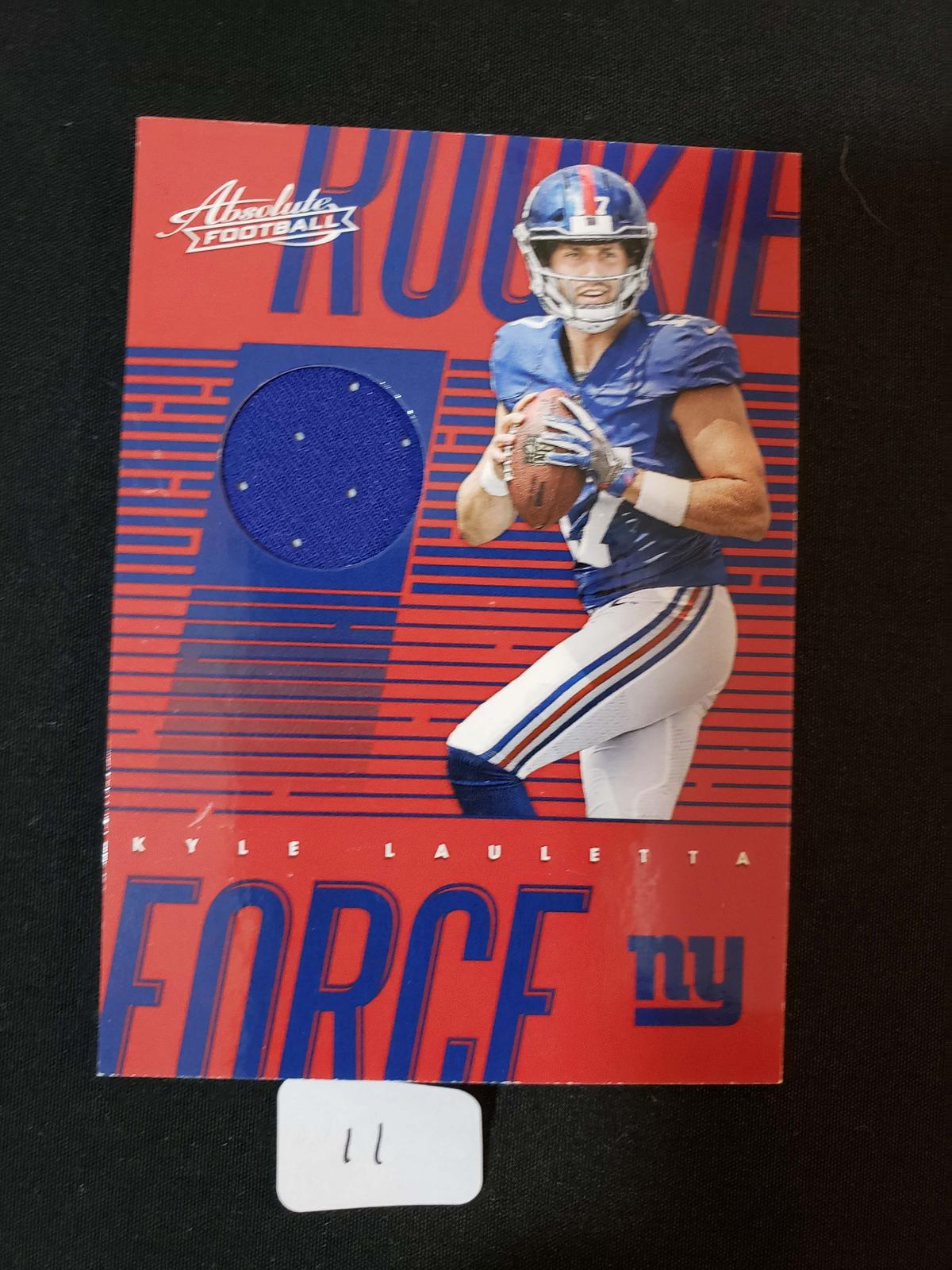 Kyle Lauletta Ny York Giants Rookie Jersey Card