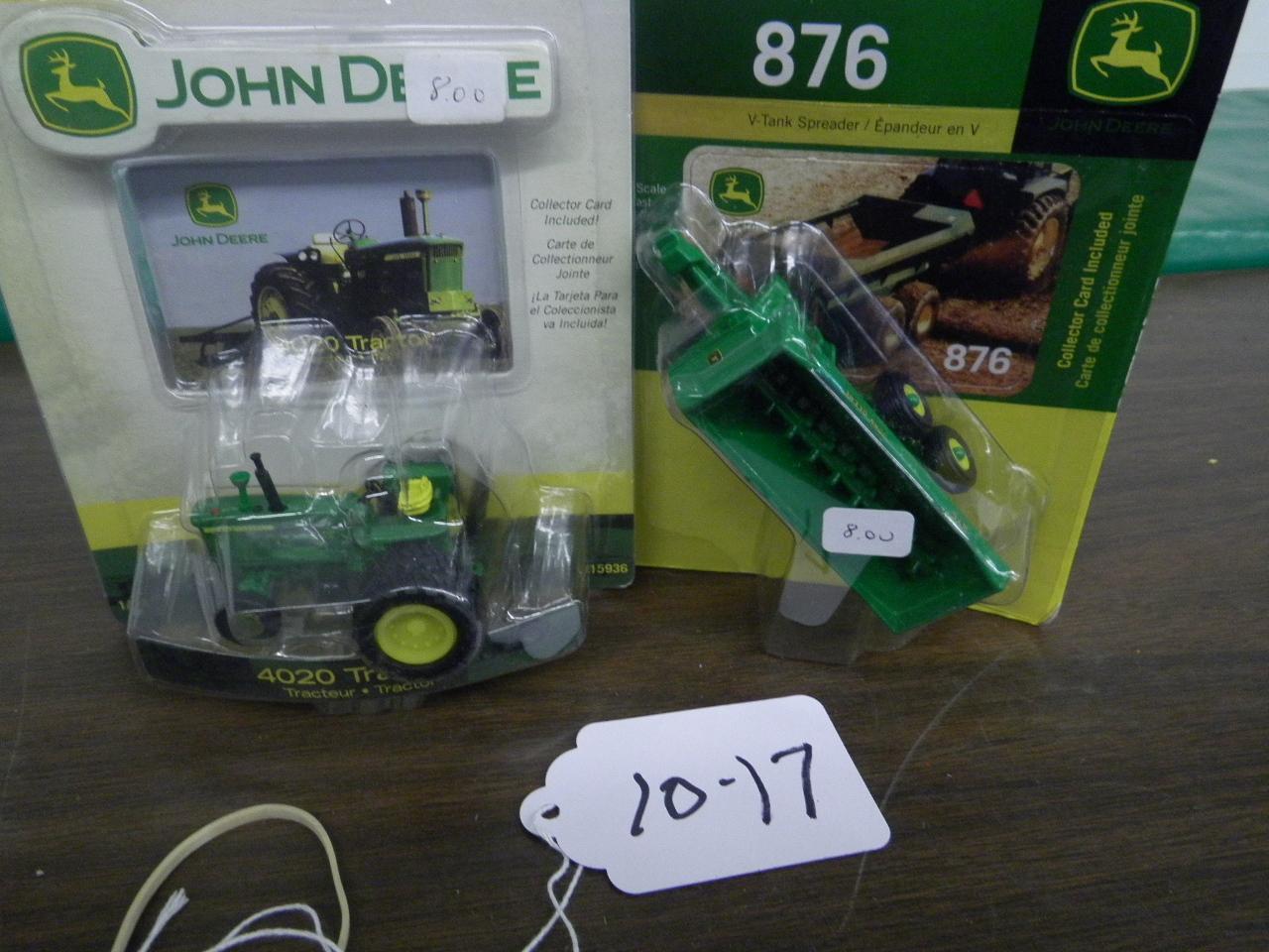 2 JOHN DEERE ITEMS 1/64 SCALE NEW