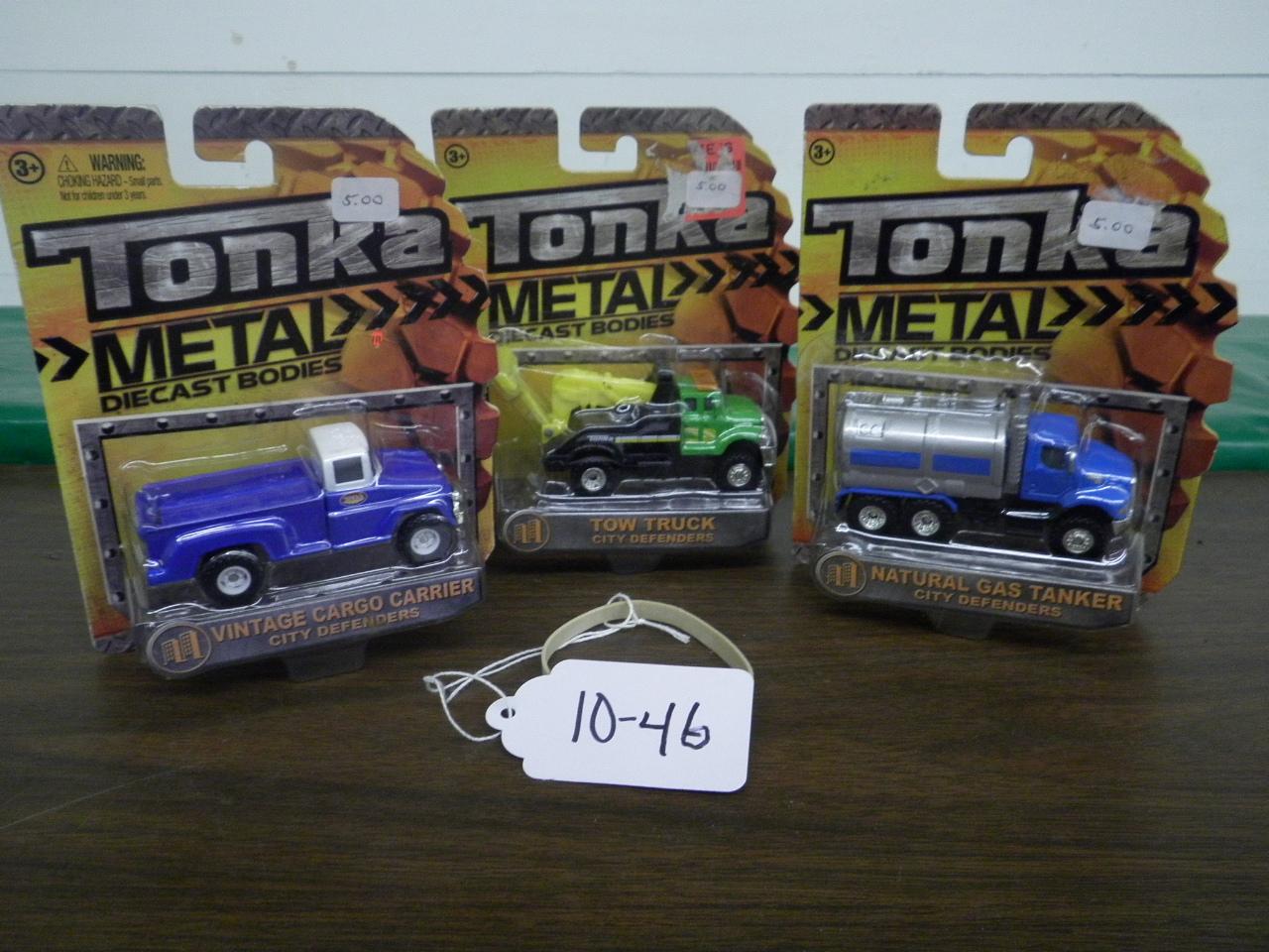 (3) TONKA METALS CITY DEFENDERS