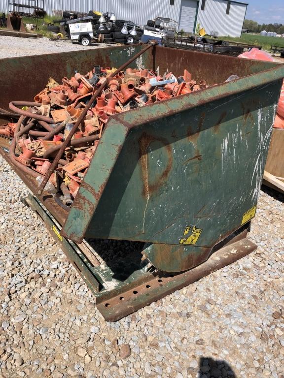 DUMPSTER FULL OF REBAR TIPS