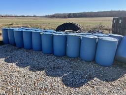 (25) 55 Gal Plastic Barrells