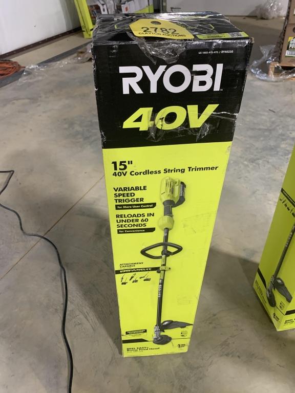 Ryobi 40 Volt 15" Cordless String Trimmer