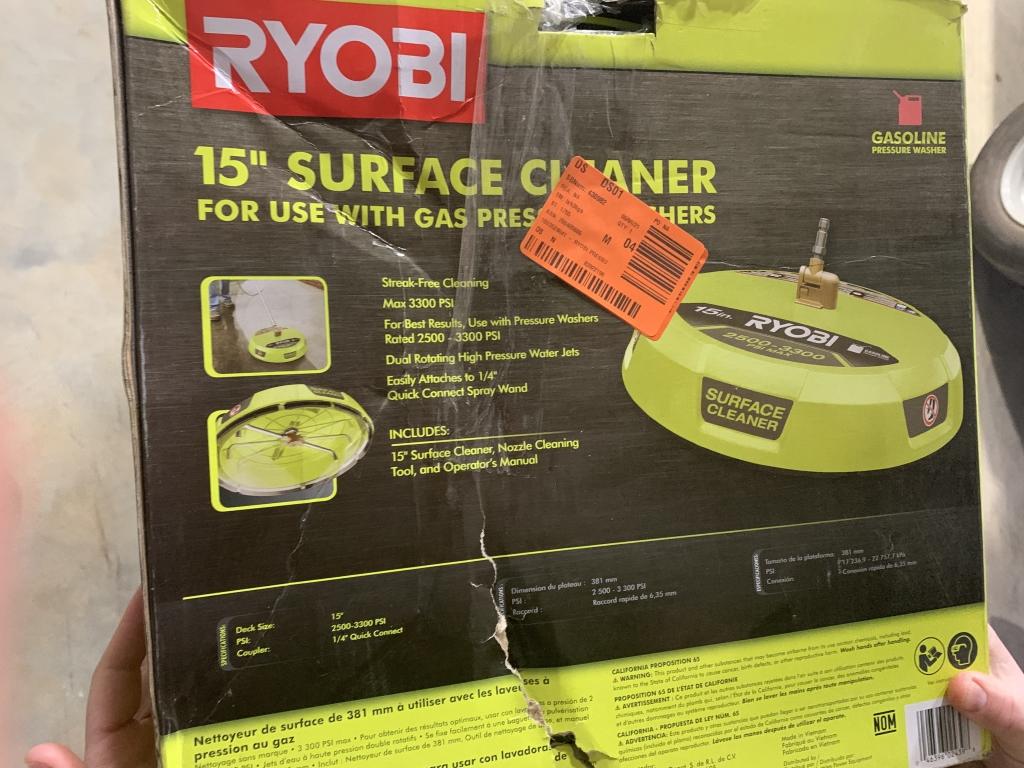 Ryobi 15" Surface Cleaner for Pressure Washer