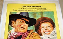 "Rooster Cogburn" One Page *Linenbacked* Poster