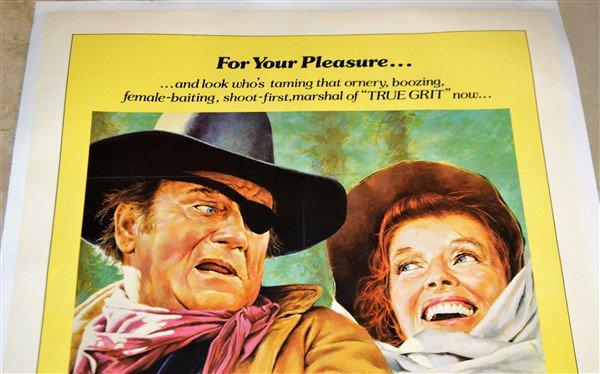 "Rooster Cogburn" One Page *Linenbacked* Poster