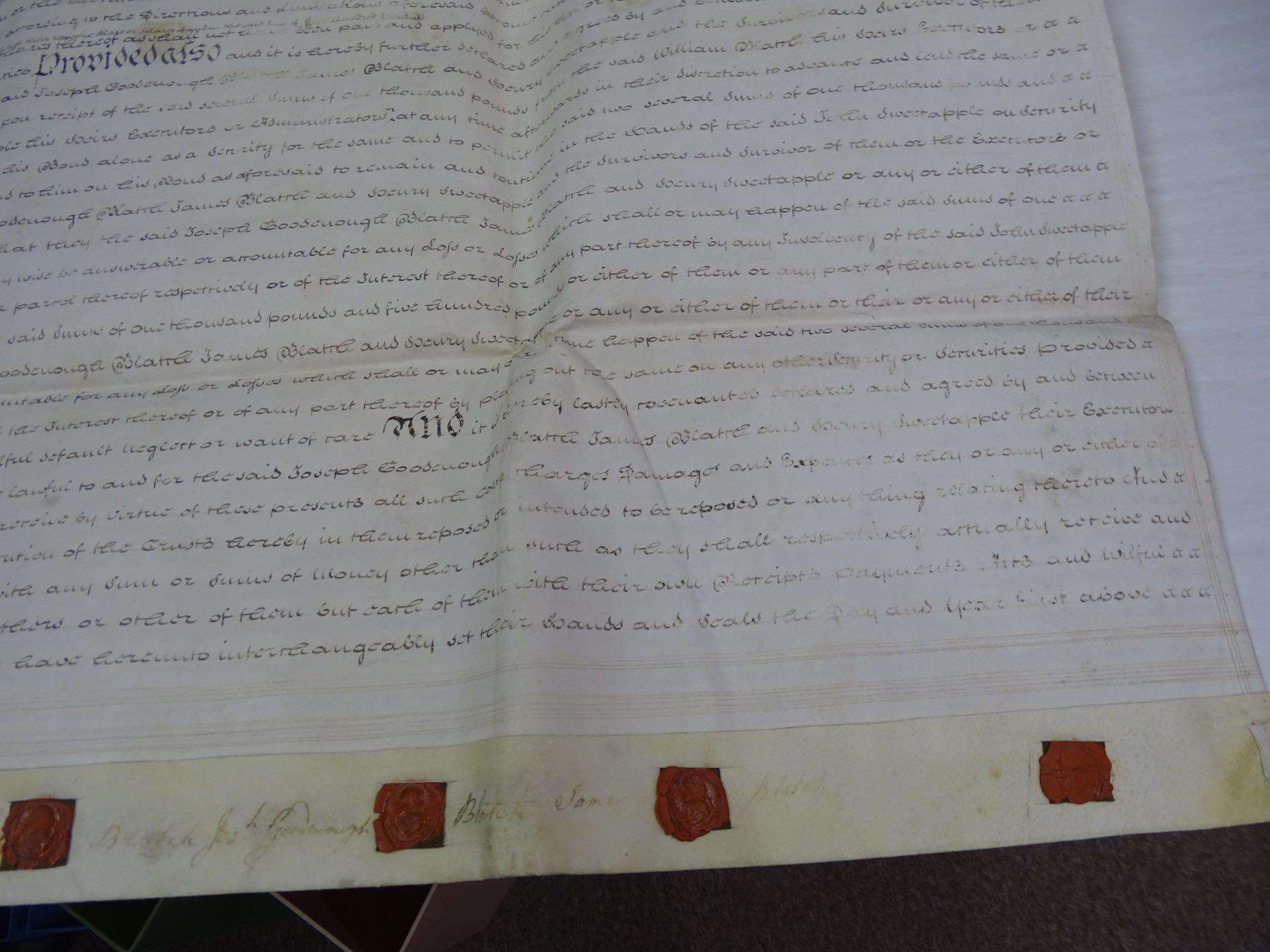 PROPERTY DOCUMENT FROM GREAT BRITTON 1700’S