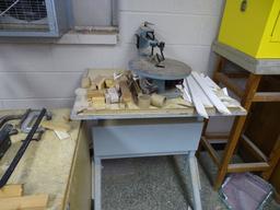 DELTA COMPOUND MITER SAW, JIG SAW & EDSON BENCH GRINDER