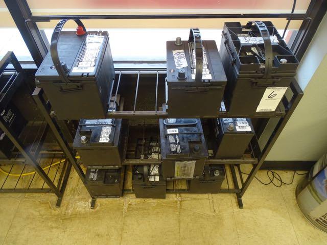 DEKA AUTO BATTERIES W/RACK (X9)