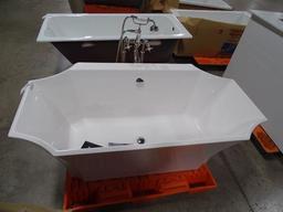 CROSS WATER TUB 65” X 36” X 24” W/ FAUCET (RETAIL $6000)