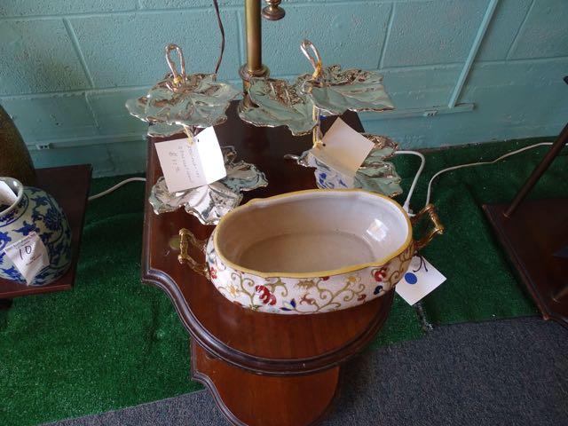 PORCELAIN PLANTER & CANDY DISH (X3) RETAIL $125