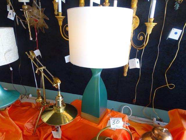 FROSTED GLASS LAMP  RETAIL $372