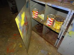 FIRE PROOF PAINT CABINET W/ FIRE EXT