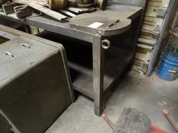 METAL WORK TABLE W/ BACK 72 X 37