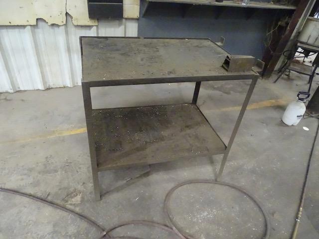 STEEL & WOOD TABLE 36 X 24