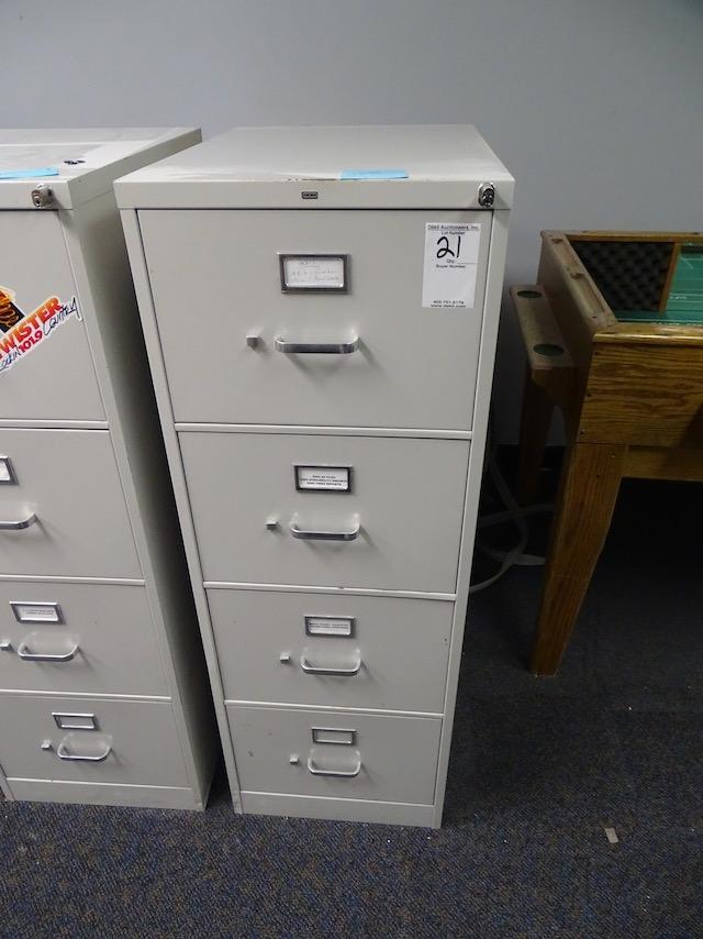 HAN FOUR DRAWER FILE CABINET 18”X25”X52”