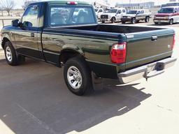 2001 FORD RANGER XLT SPORT 5 SPEED 4 CYLINDER, VIN:1FTYR10D51PB05787, MILES:108,799