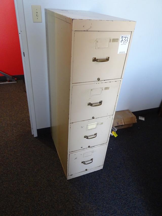 FOUR DRAWER FILE CABINET & CONTENTS