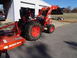 KIOTI TRACTOR DK5310SE/HST W/KIOTI KL5520 LOADER & 72” QUICK CONNECT BUCKET