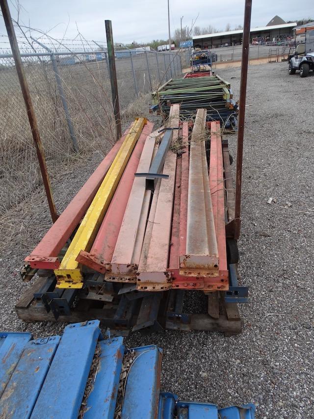 PALLET RACKING W/16', 14', 12' & 8' UPRIGHTS, CROSS AMRS & CARTS