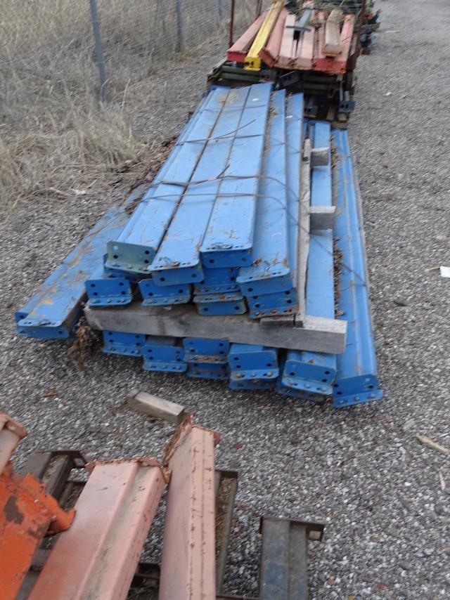 PALLET RACKING W/16', 14', 12' & 8' UPRIGHTS, CROSS AMRS & CARTS