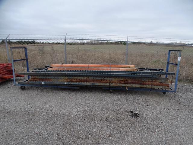PALLET RACKING W/16', 14', 12' & 8' UPRIGHTS, CROSS AMRS & CARTS