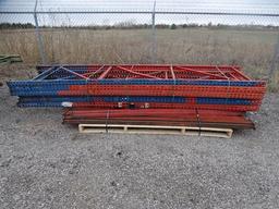 PALLET RACKING W/16', 14', 12' & 8' UPRIGHTS, CROSS AMRS & CARTS