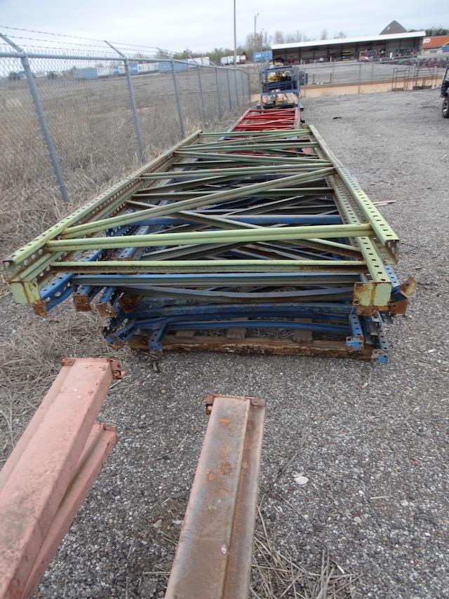 PALLET RACKING W/16', 14', 12' & 8' UPRIGHTS, CROSS AMRS & CARTS