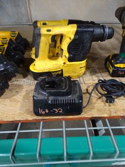 (2) DEWALT 18V SDS HAMMER, 1 BATTERY & 1 CHARGER