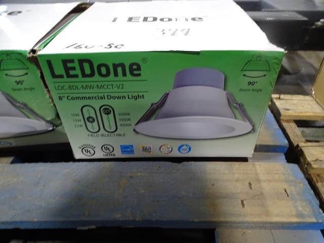 LE DONE 8" COMMERCIAL DOWN LIGHT 10/15/20W LUMEN OUTPUT 1000/1500/2000 (X3)