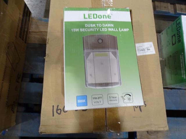 NEW LE DONE DUSK TO DAWN 15W SECURITY LED WALL LAMP 110-277V (X10)