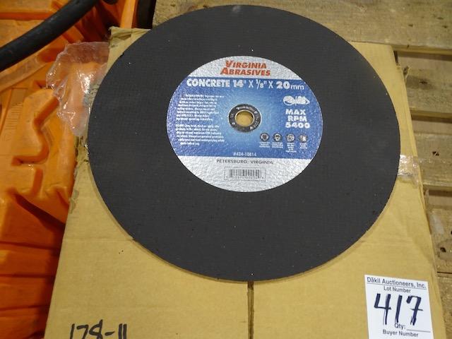 NEW VIRGINIA ABRASIVES ROUND CONCRETE 14"X1/8"X20MM 10/BOX (X2)