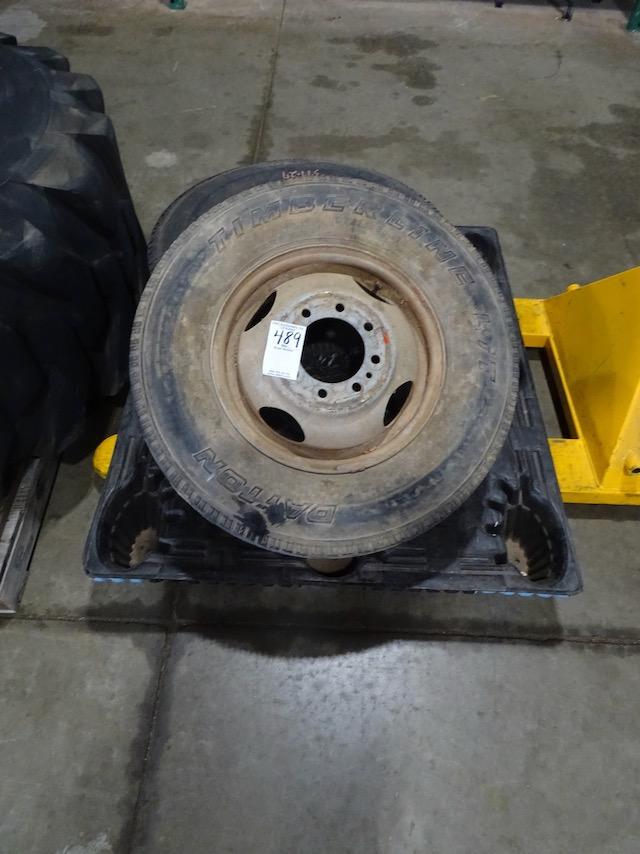 8 HOLE RIMS W/TIRES (X2)