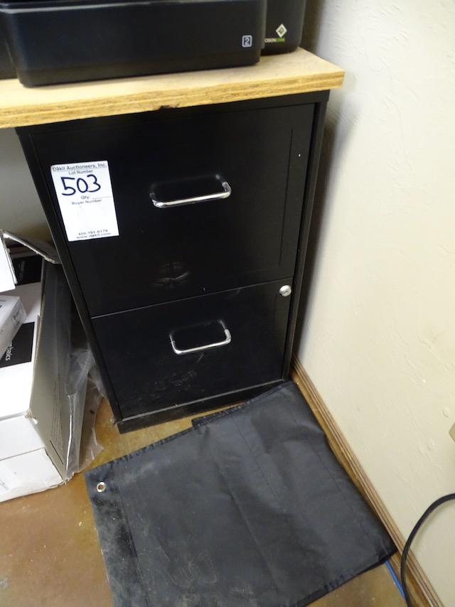 TWO DRAWER FILE CABINETS W/KEY (X2)
