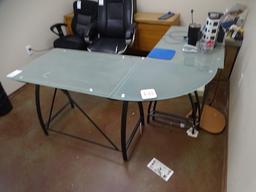 GLASS TOP DESK