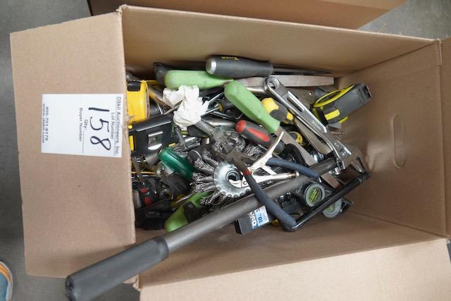 BOX OF TOOLS, BITS, ETC