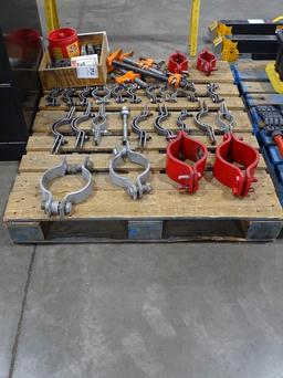 HOSE HOBBLE CLAMPS, PONY CLAMPS, RISE CLAMPS, CHAIN, SPROCKET & MISC