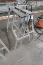 PAIR OF METAL SAWHORSES