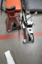 FLOOR JACK, JACK STAND & 4-WAY LUG WRENCH