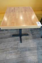 BUTCHER BLOCK TOP TABLES 24”X30” (X6)