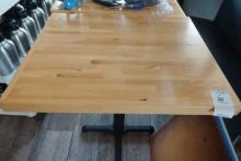 BUTCHER BLOCK TOP TABLES 24”X30” (X6)