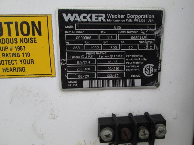 WACKER G25 GENERATOR