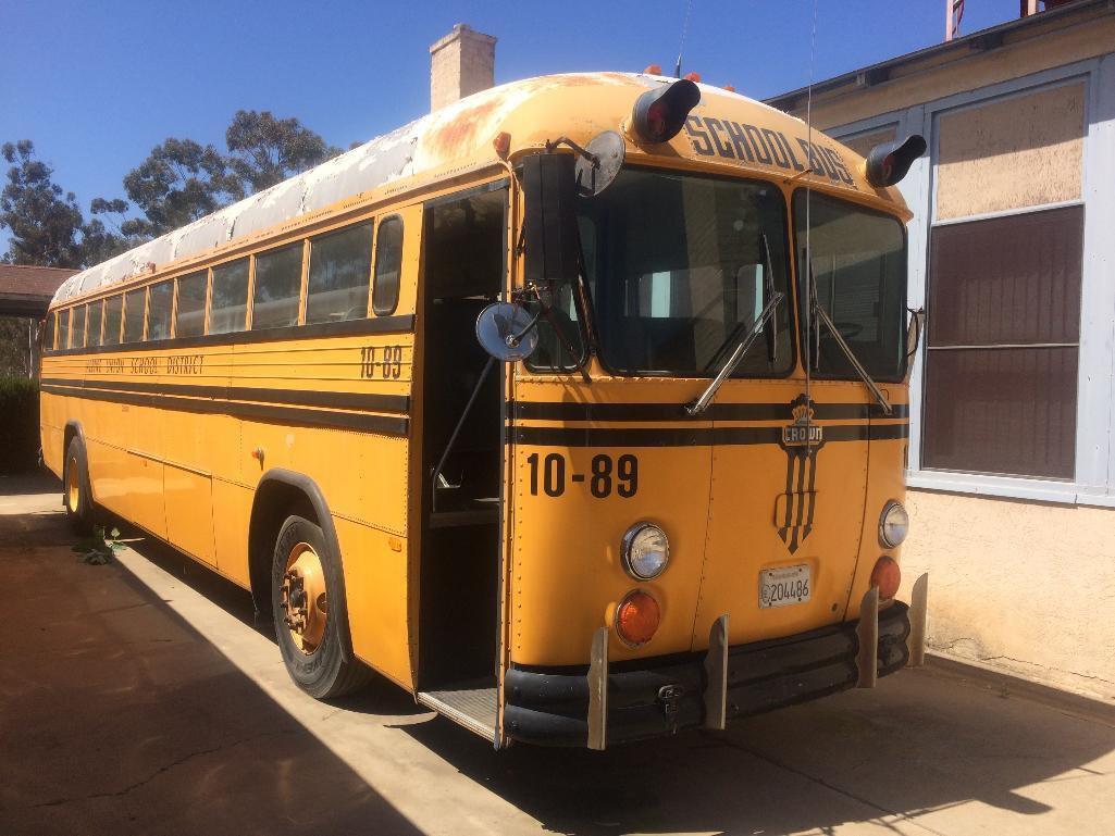 OFFSITE LOT - 1989 CROWN SCHOOL BUS