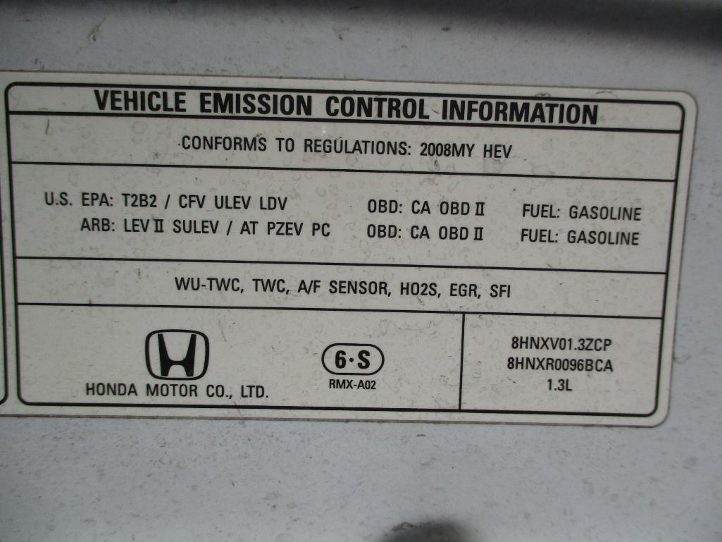 2008 HONDA CIVIC HYBRID