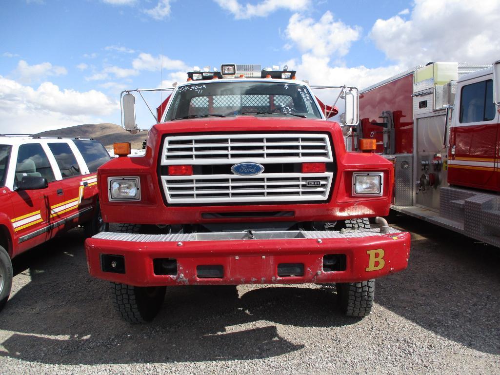 1991 FORD F-750 BRUSH TRUCK